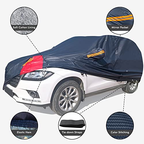 Waterproof All Weather Car Cover for Sedan, 6 Layers Outdoor Protection E560688