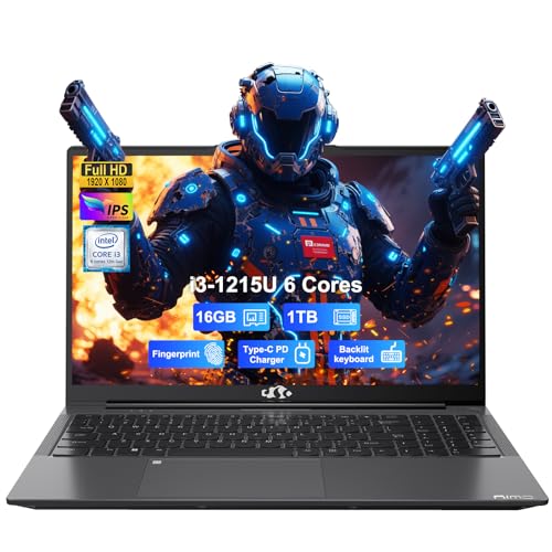 15.6" IPS FHD Laptop, Intel 6 Core i3, 8GB RAM 256GB SSD, Backlit Keyboard, Fingerprint, Win 11 N234426