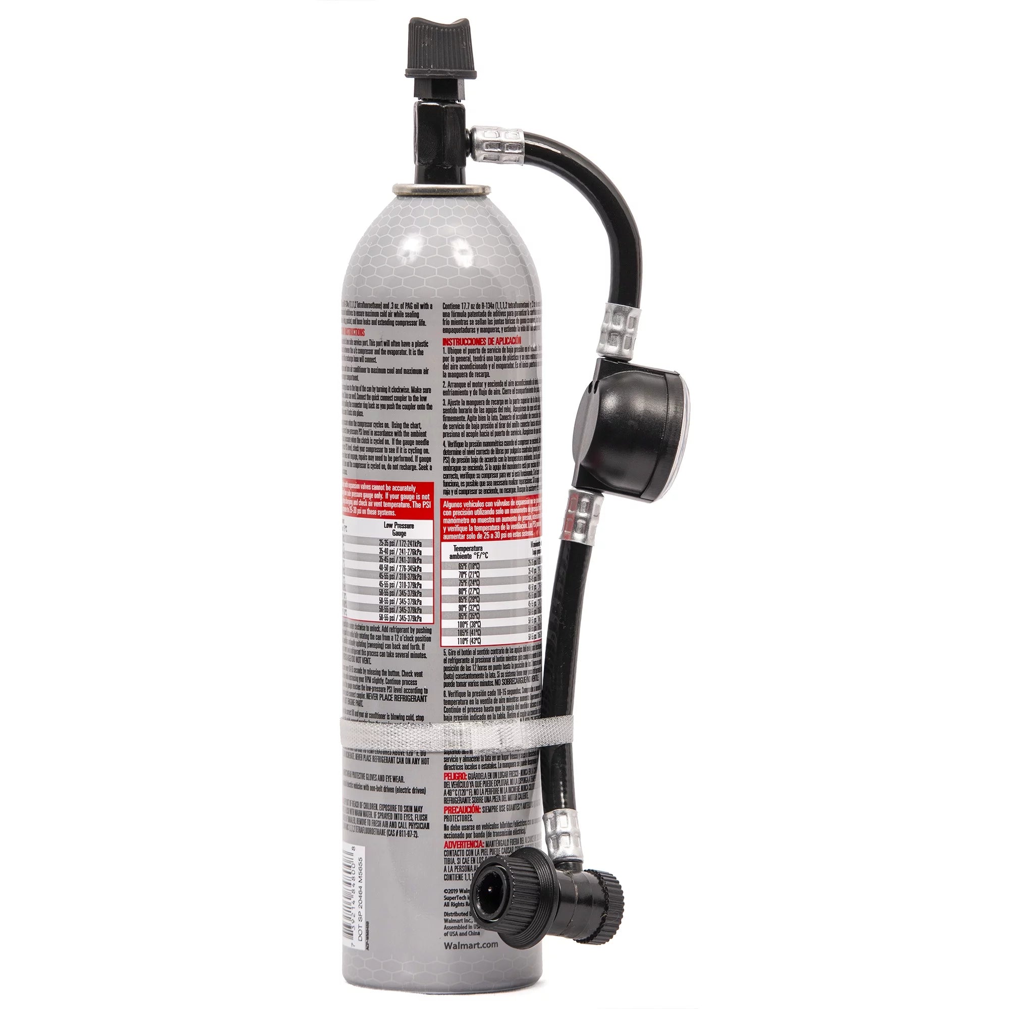 Automotive Refrigerant with Reusable Hose and Gauge, 18 oz A910