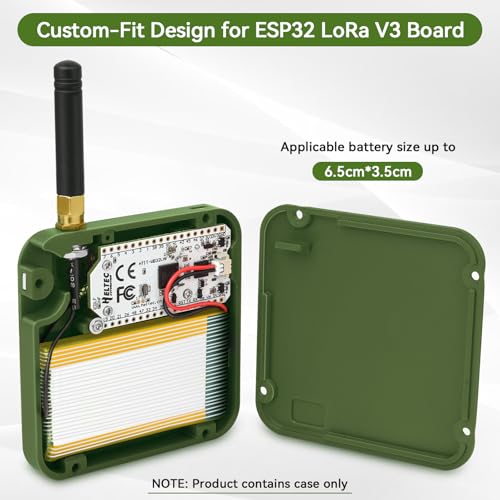 2 Pack ESP32 LoRa V3 Development Board with 915MHz Antennas, 3000mAh Battery, Meshtastic Case, OLED Display for Arduino LoRaWAN IOT D8768