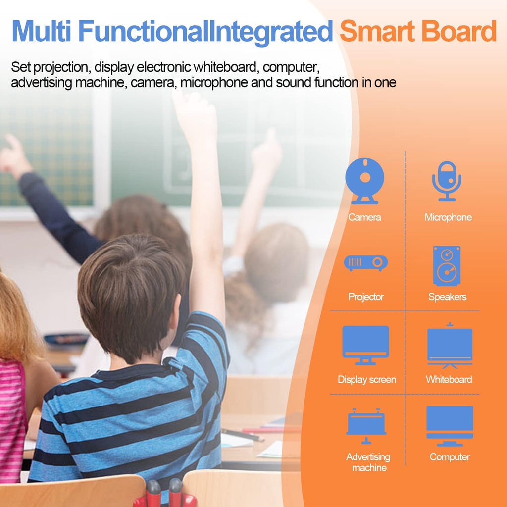 Interactive Whiteboard 55 Inch 4K UHD Touch Screen for Classroom and Business K334318