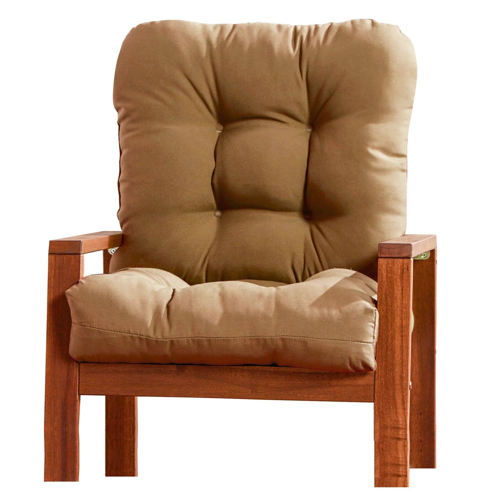 Outdoor Patio Chair Cushion, All-Weather Seat Pad, Light Brown S126