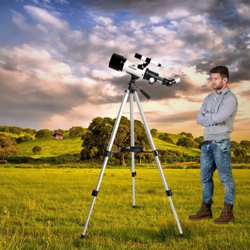 70mm Aperture 400mm AZ Mount Refracting Telescope for Kids Beginners U42828