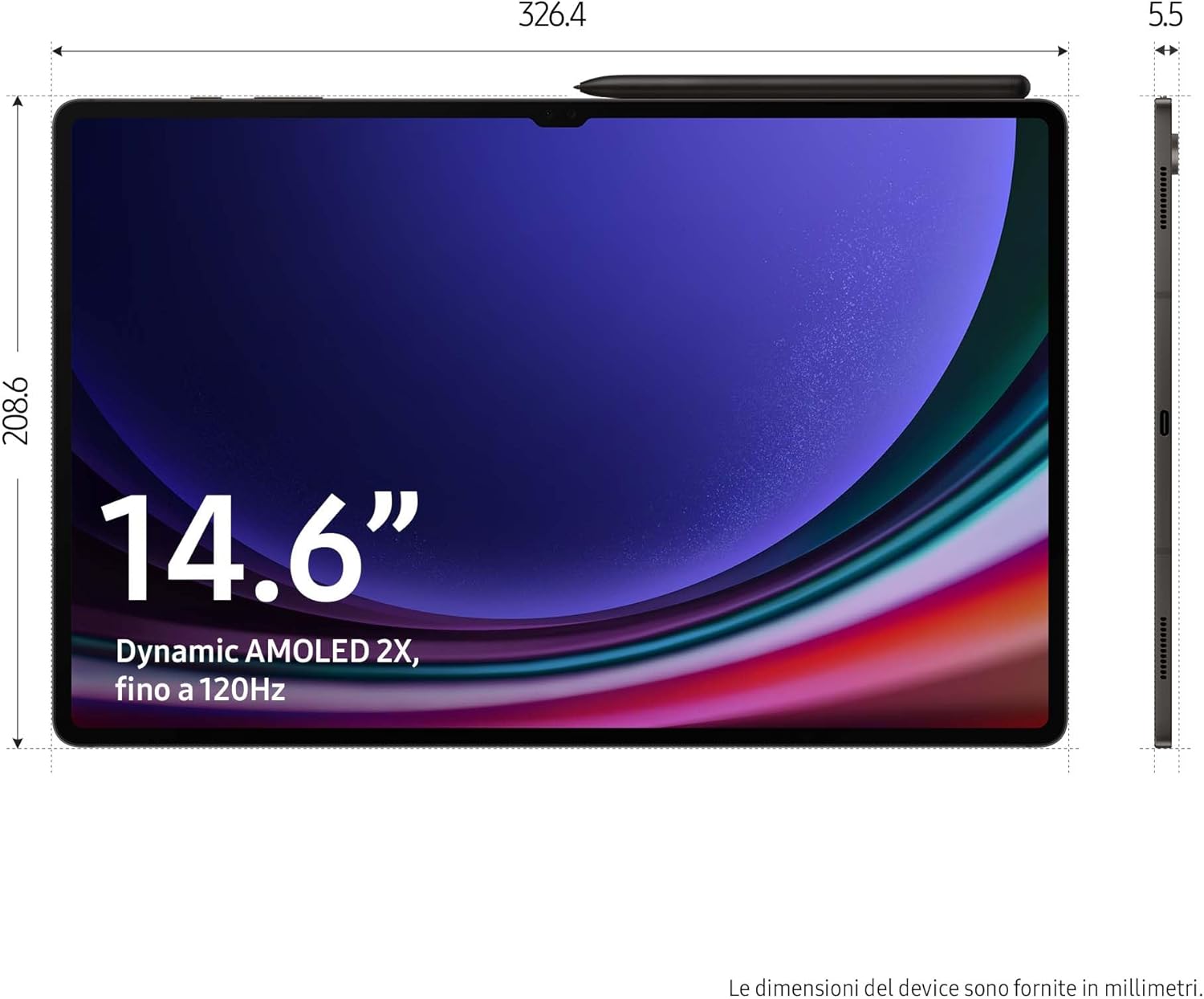 Galaxy Tab S9 Ultra 14.6 Inch Android Tablet with S Pen, 12GB+256GB, WiFi S645