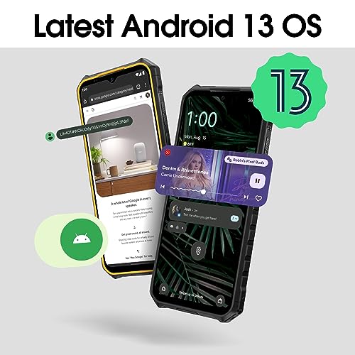 Rugged Smartphone 12+64GB 50MP Camera Android 13 Black B5870