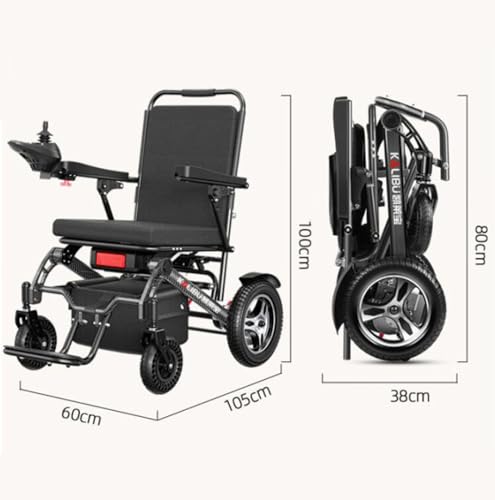 Foldable Electric Wheelchair for Adults, 360° Joystick Control, All Terrain, 300lbs Capacity K93530