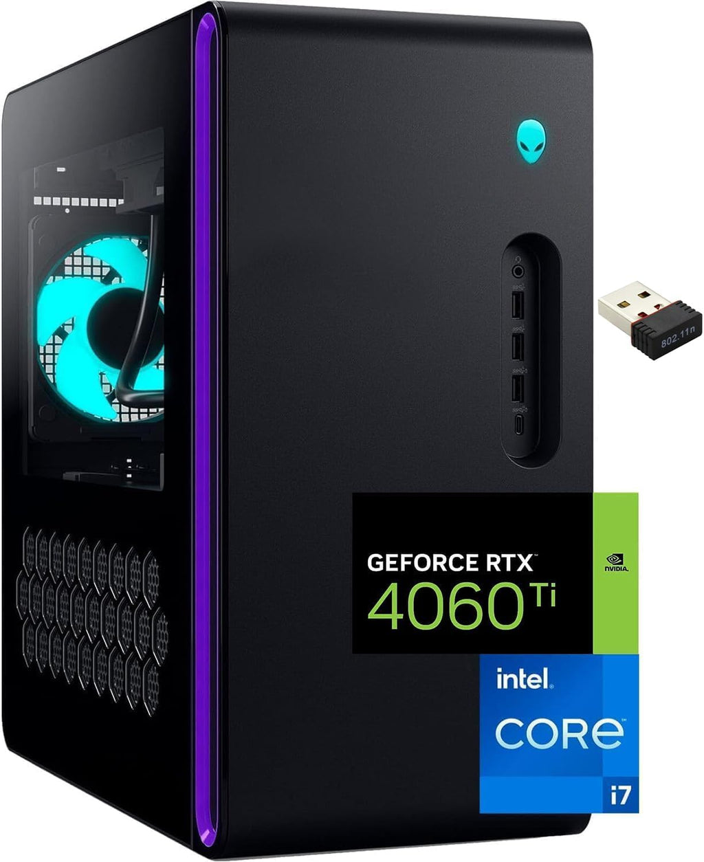 Gaming Desktop PC, Intel Core i7, RTX 4060, 16GB RAM, 1TB SSD H5536
