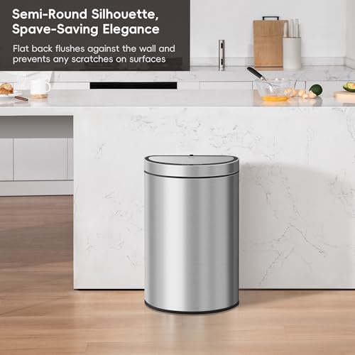 Touchless Motion Sensor Trash Can, 13.2 Gallon, Brushed Stainless Steel K748461