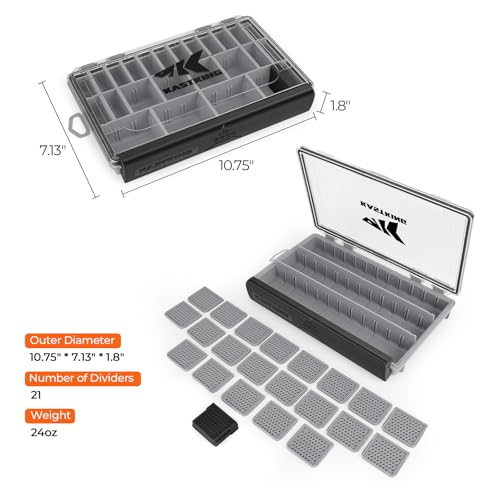 Waterproof Tackle Box with Removable Dividers, 3600 and 3700 Trays F840225