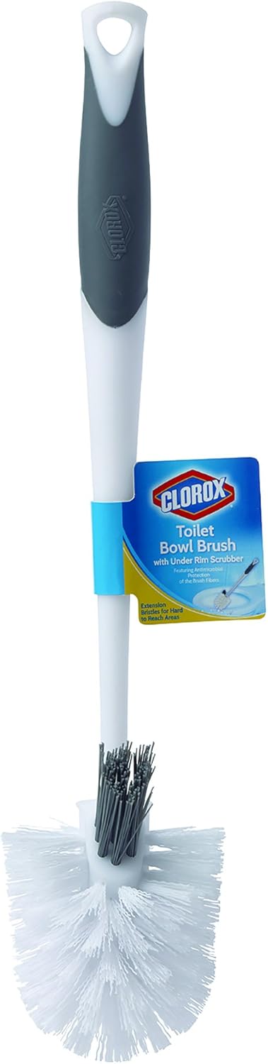 Clorox Under The Rim Toilet Bowl Brush, Gray