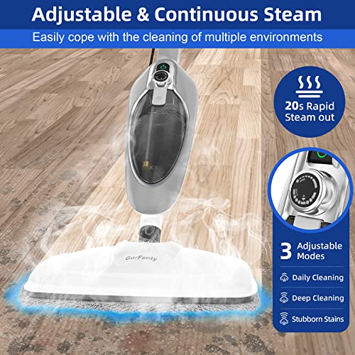 Handheld Steam Mop for Hardwood Tile Laminate Floors with 11 Accessories J1027
