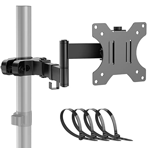 PUTORSEN Universal VESA Pole Mount, Full Motion TV Pole Mount Fits 17 to 32 inch Screens, with Removable 75mm and 100mm VESA Plate, Vesa Mount Arm Holds up to 8kg/17.6lbs, Black