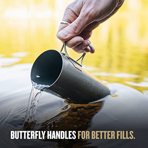 Titanium Water Purifier Filter Bottle for Hiking and Travel A227