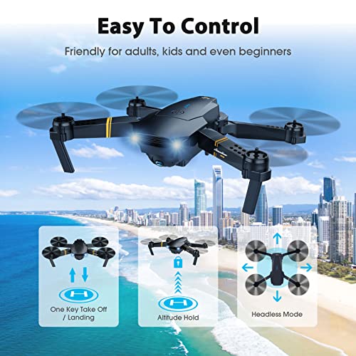 Foldable Camera Drone for Adults Kids, 1080P FPV, 2 Batteries J186818