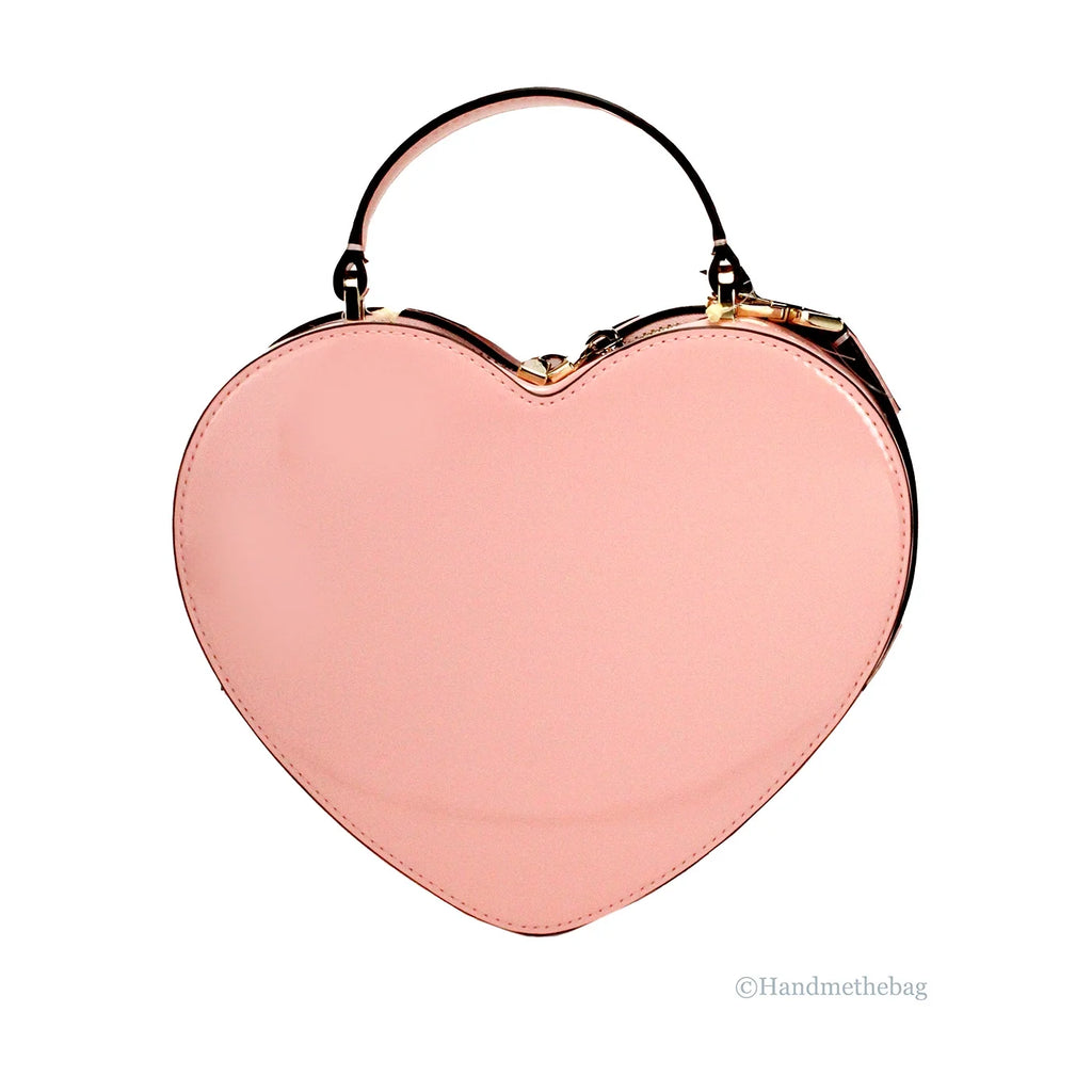 Patent Leather Top Handle Heart Crossbody Bag L35748