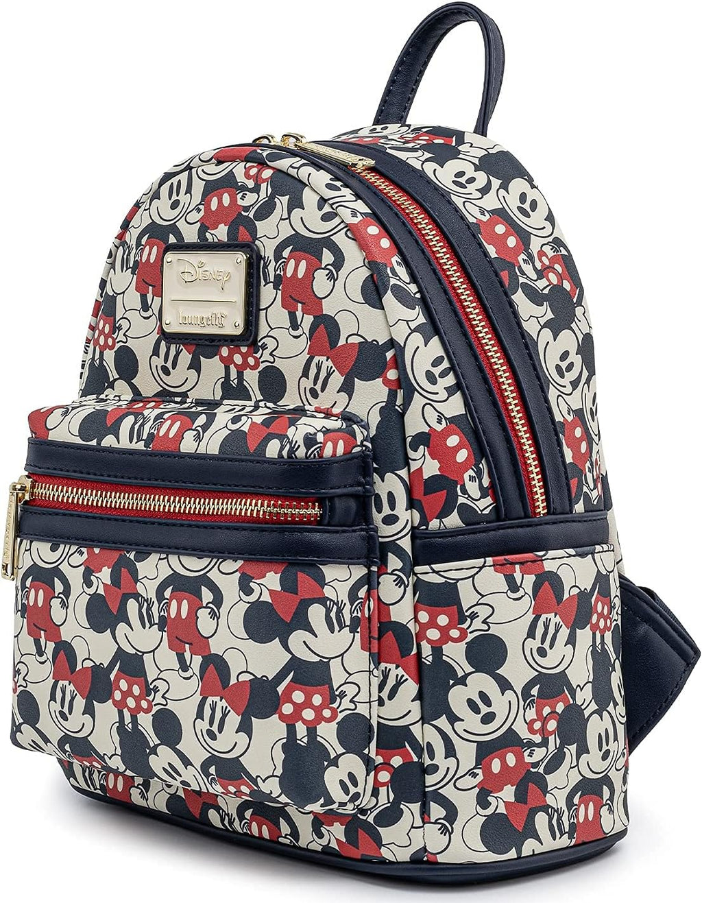 Disney Mickey Minnie Mouse Mini Backpack Handbag Red Navy O695