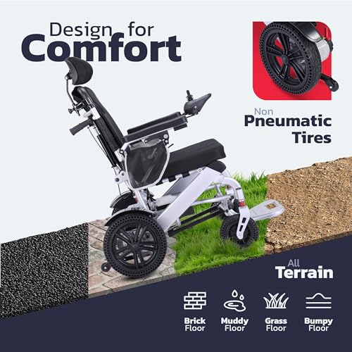 Reclining Foldable Electric Wheelchair for Adults with 25 Mile Range E45847