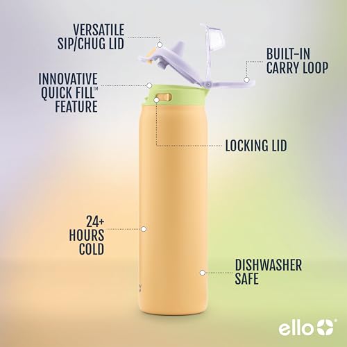 Stainless Steel Water Bottle with Leak Proof Lid, 22oz J59428