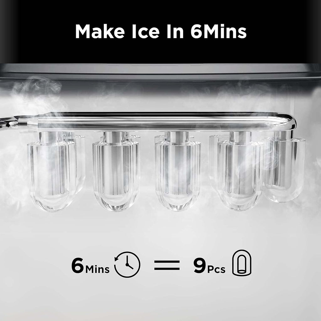 Ice Maker Countertop with Water Filter Pitcher and Filter Change Indicator N1898