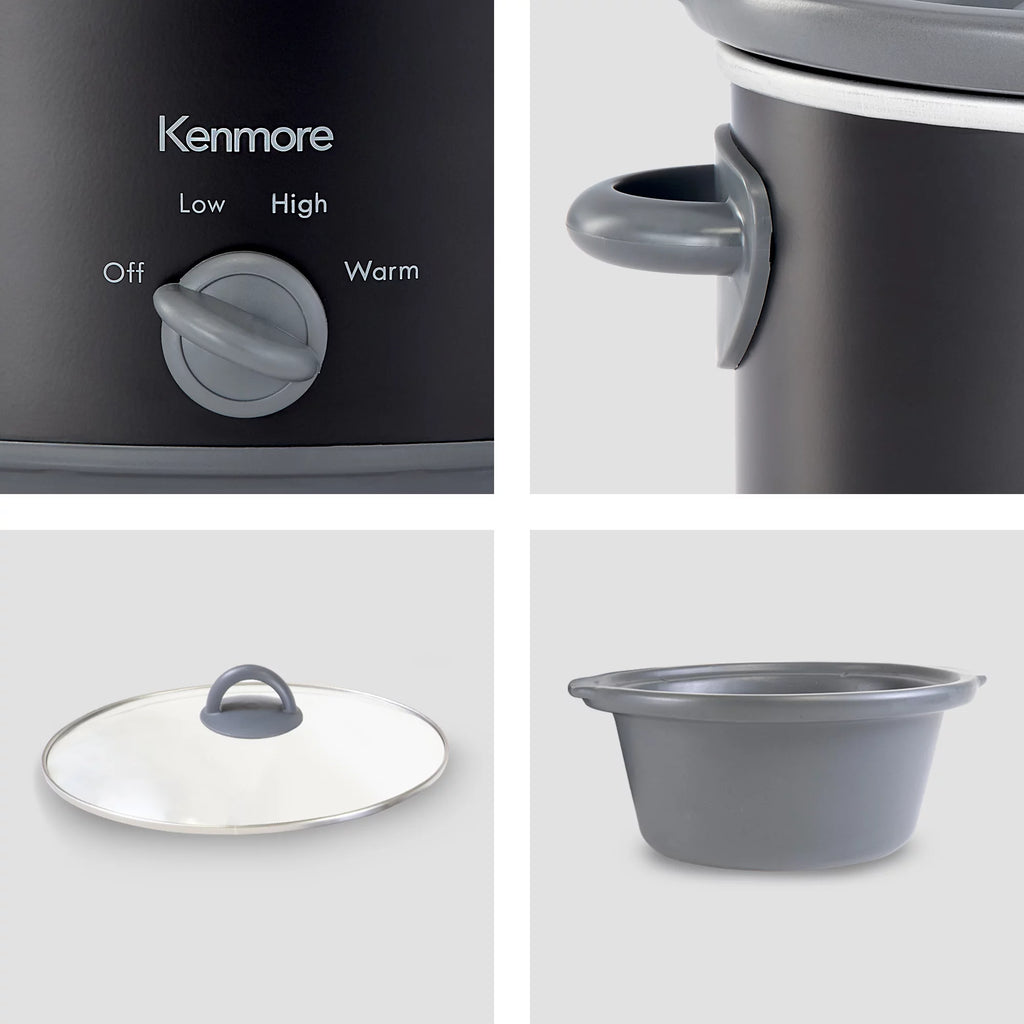Slow Cooker 5 qt, Dial Control, Black V2829