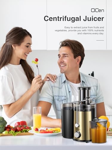 Juicer Machine, 800W Centrifugal Extractor with Wide Mouth Feed Chute, Stainless Steel, BPA-free V753