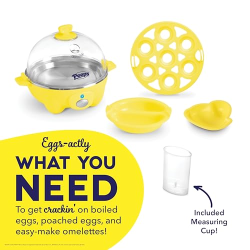 Rapid Egg Cooker for 6 Eggs, Hard Boiled, Poached, Scrambled, or Omelets, Auto Shut Off - Black O7665