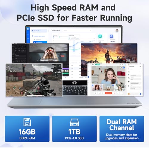 15.6" IPS FHD Laptop, Intel 6 Core i3, 8GB RAM 256GB SSD, Backlit Keyboard, Fingerprint, Win 11 N234426