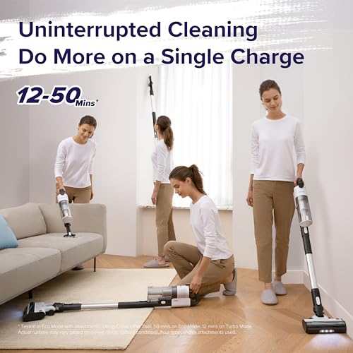 Cordless Stick Vacuum Cleaner with Tangle-Resistant Design, 50 Min Runtime N80748