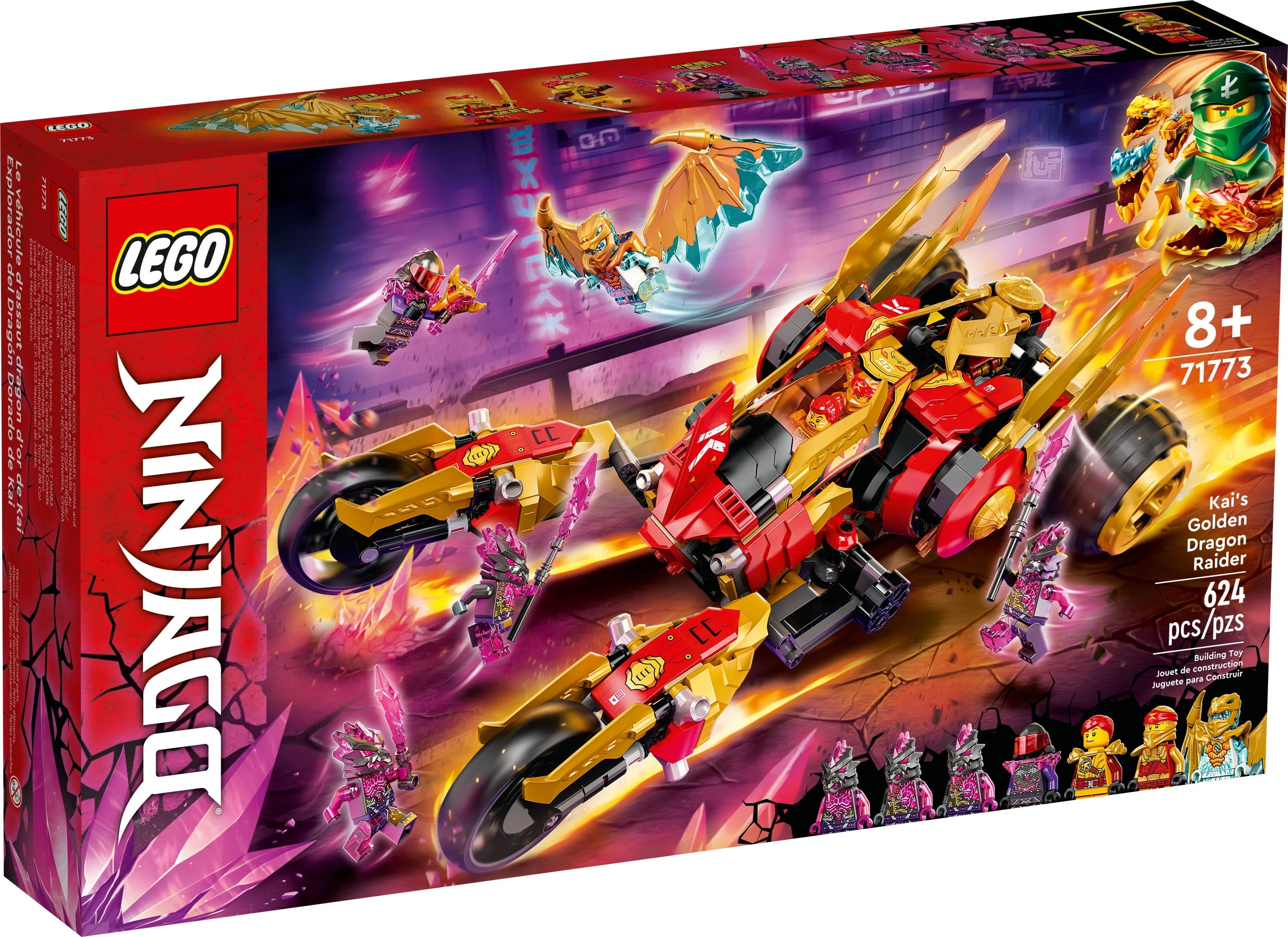 Kai’s Golden Dragon Raider Multi-Terrain Car Toy Building Set for Kids Ages 8 Plus F28206