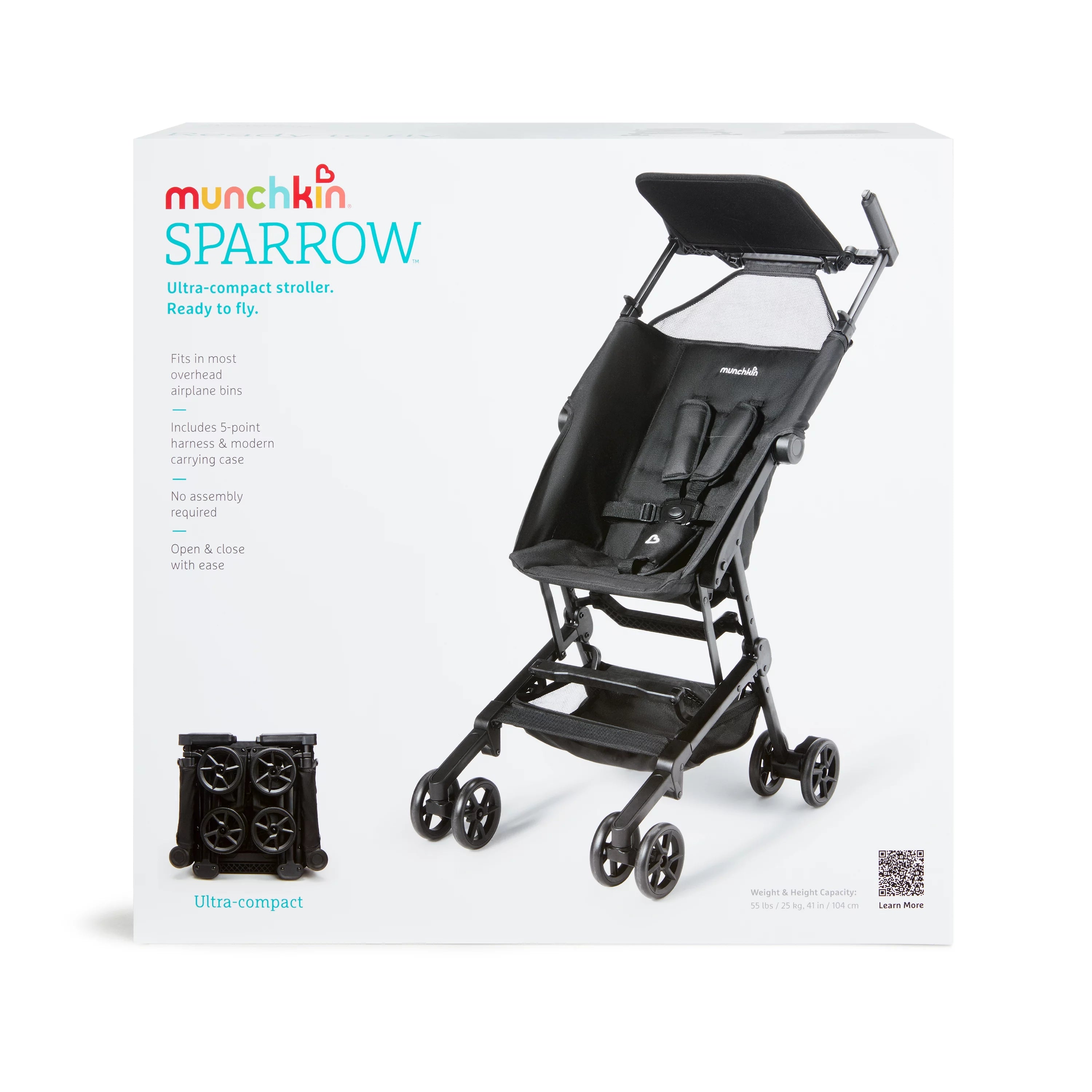 Ultra Compact Lightweight Travel Stroller for Babies & Toddlers, Black B873