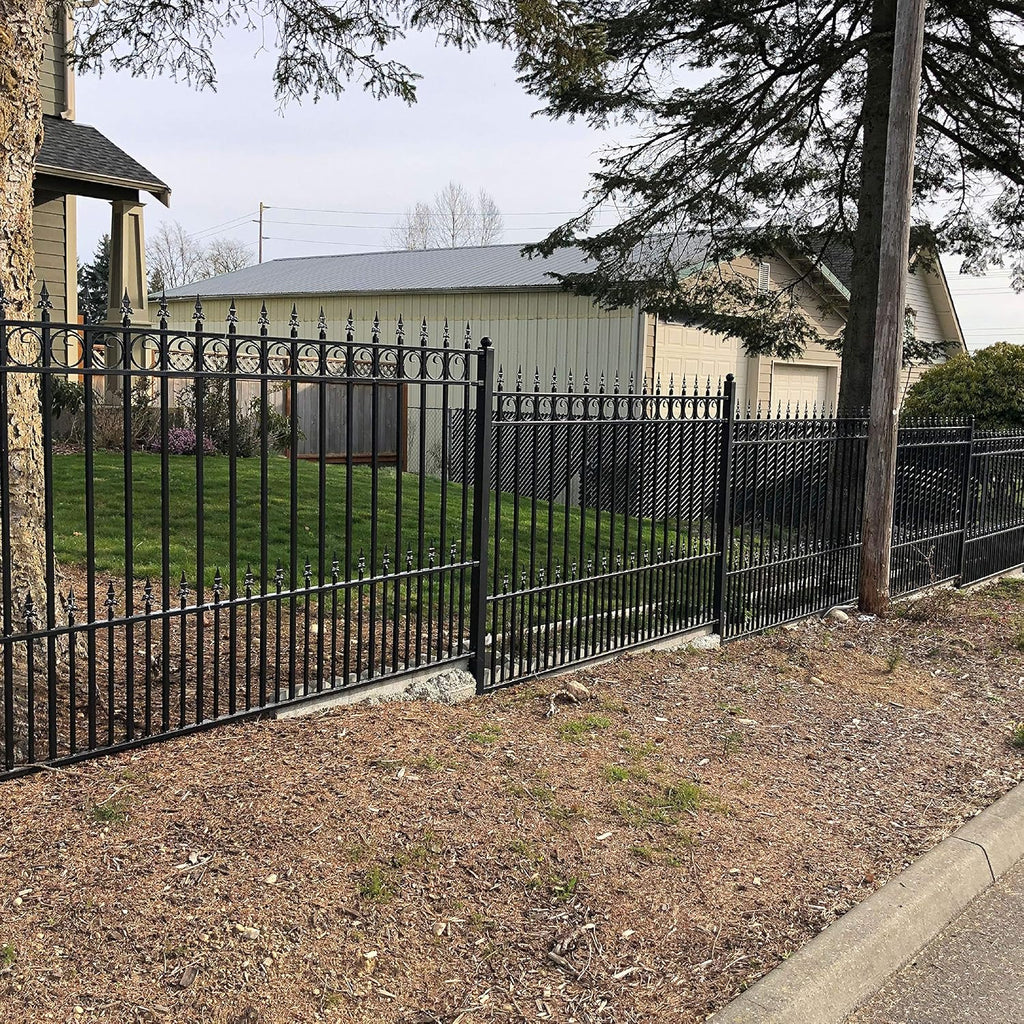 Steel Security Fence Kit 4-Panel Anti-Rust Garden Fencing J900