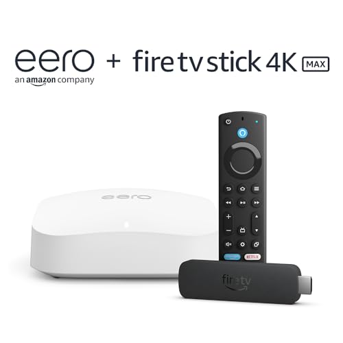 Amazon eero Pro 6E mesh Wi-Fi router (1-pack) with Amazon Fire TV Stick 4K Max