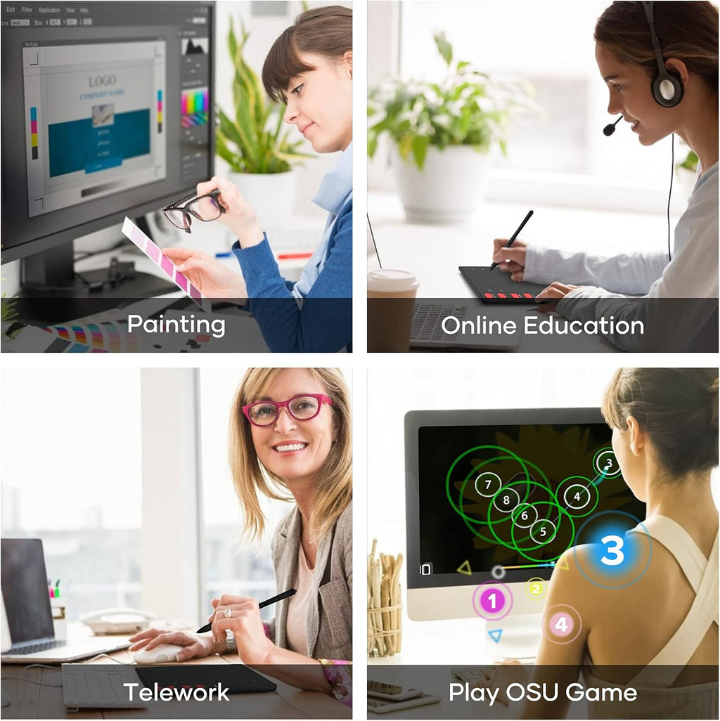 Graphics Drawing Tablet with 8 x 6 Inch Active Area and 8192 Level Pen K115593