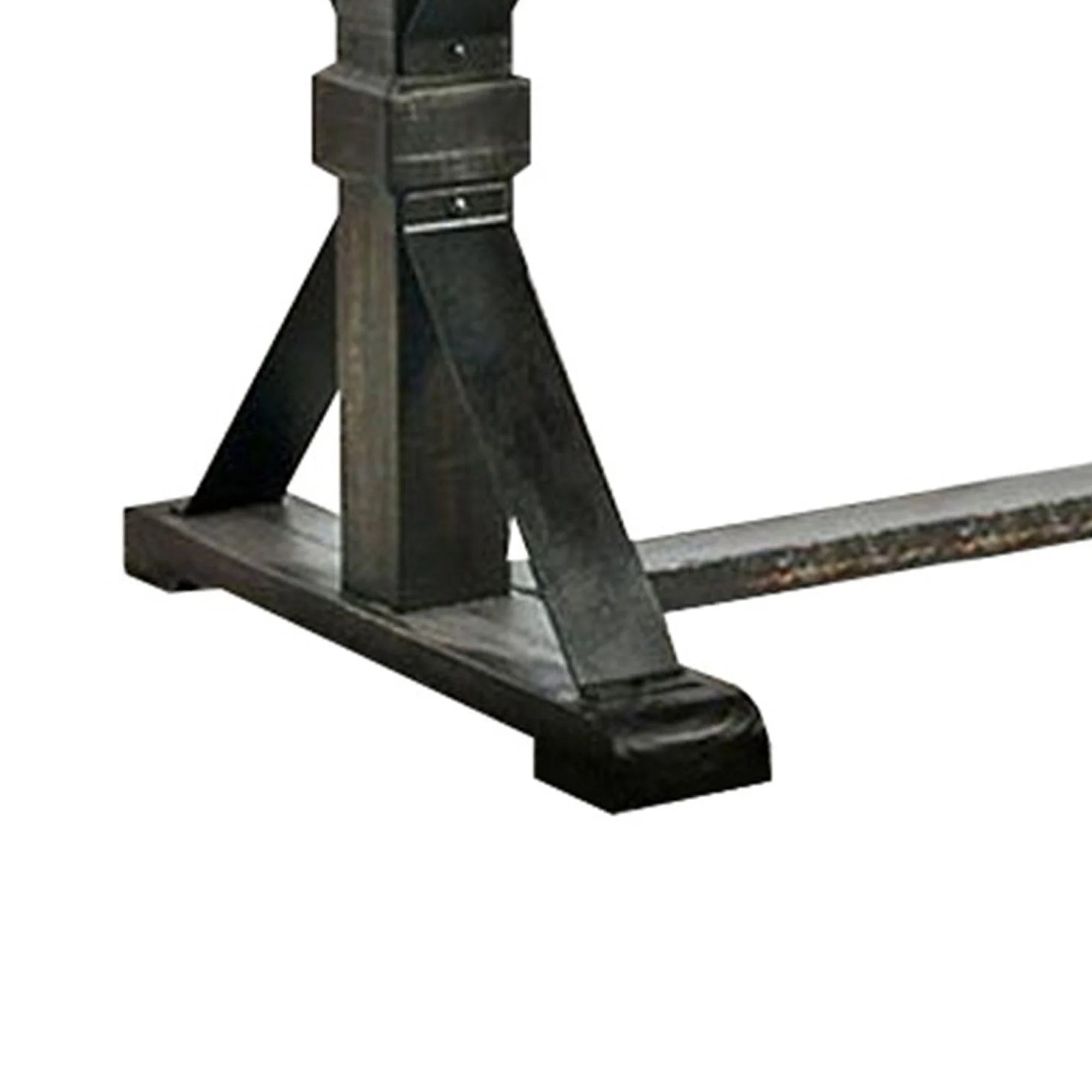 Antique Black Trestle Dining Table F983057