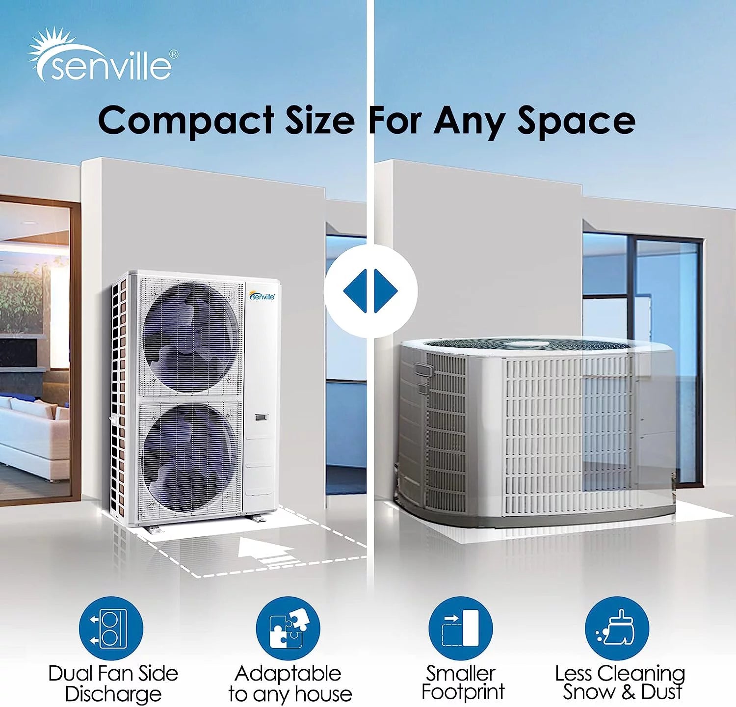 3 Ton Central Air Conditioner Heat Pump Split System, 36000 BTU J5821