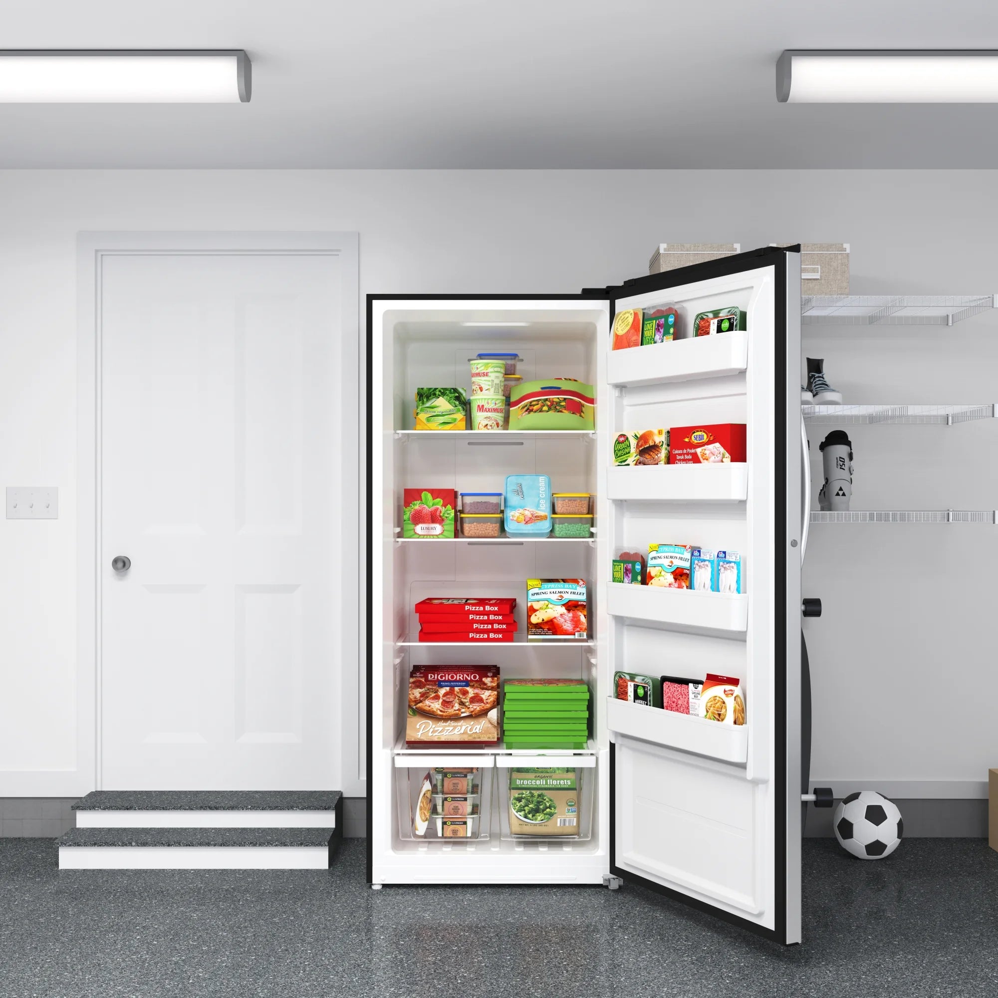 Convertible Refrigerator Freezer 21 cu. ft. Silver Y551