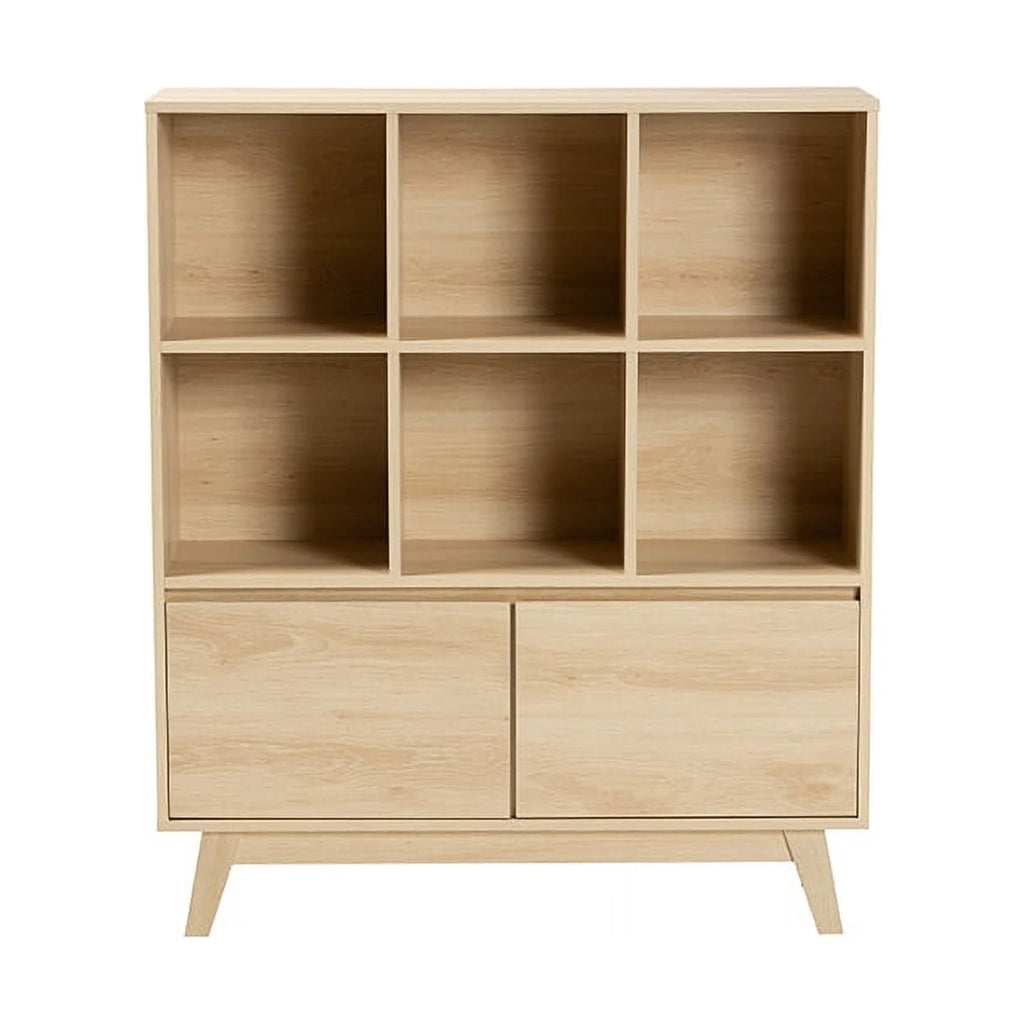 Oak Brown Wood Bookshelf U310