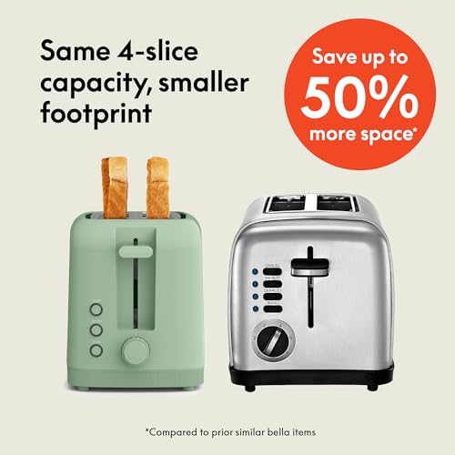 2 Slice Slim Toaster with 6 Shade Control, Reheat & Cancel, Removable Crumb Tray E366018