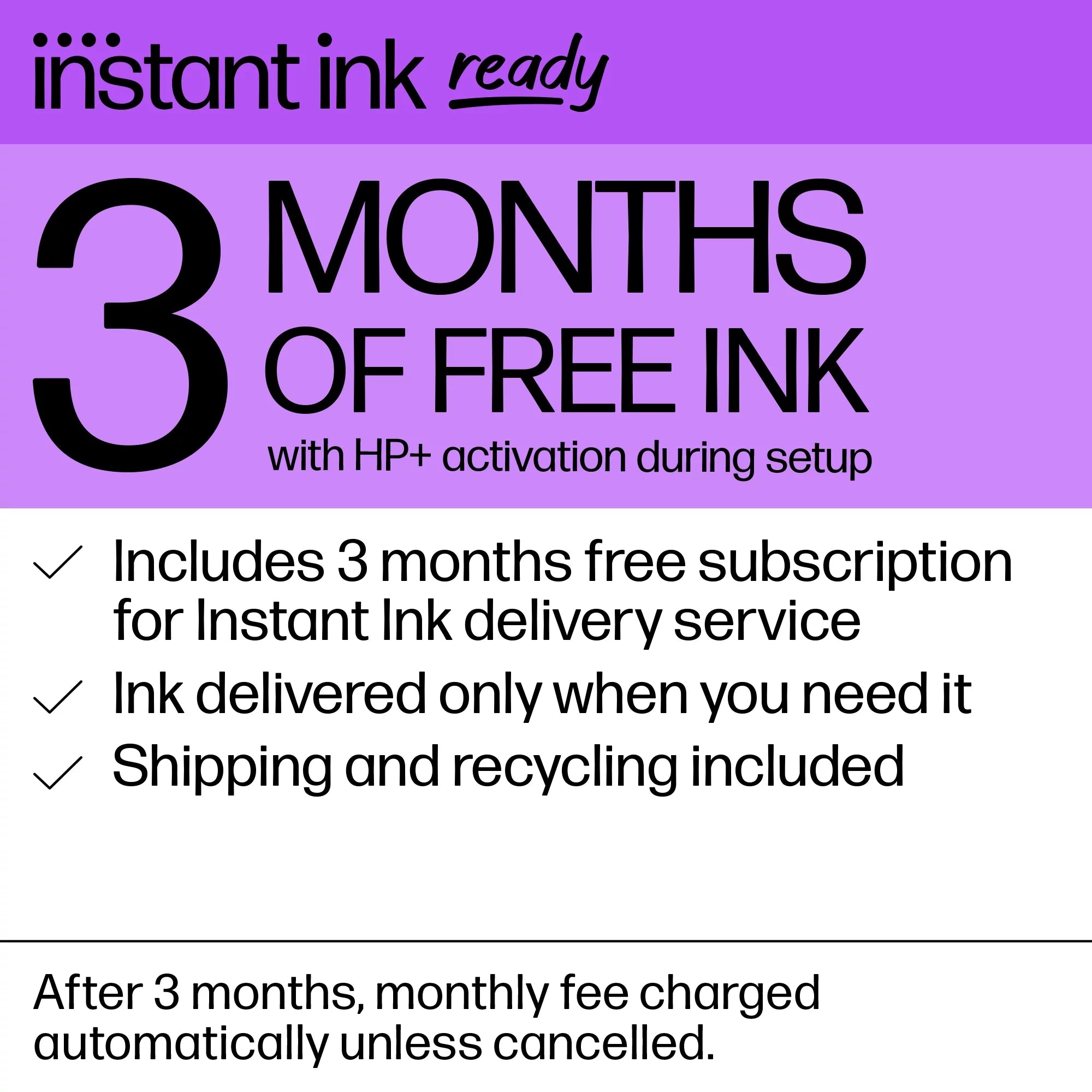 Wireless Color Inkjet Printer with Instant Ink H507022