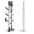 Universal Vacuum Cleaner Stand, Compatible with Dyson, Shark, Hoover, Eureka, Tineco, Dreame and Most Cordless Vacuums, Metal Vacuum Accessories & Attachments Holder with 12 Storage Hooks, Black
