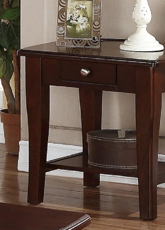 Wooden Brown End Table for Living Room Sofa Side G26812