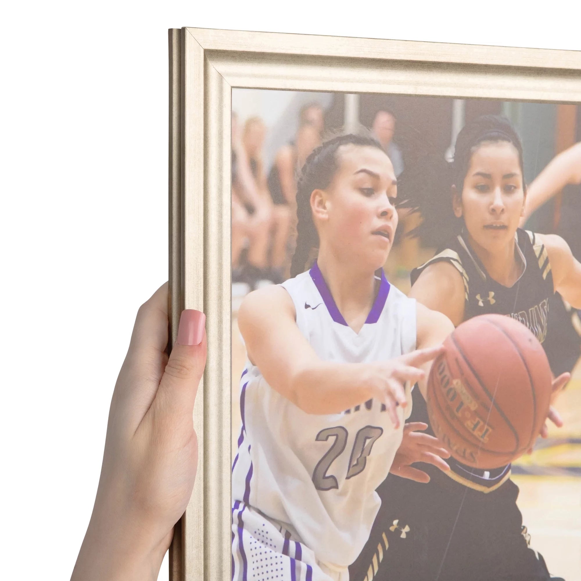 ArtToFrames 16x20 Inch Muted Prosecco Gold Picture Frame, This Gold MDF Poster Frame is Great for Your Art or Photos, Comes with 060 Plexi Glass (4683)