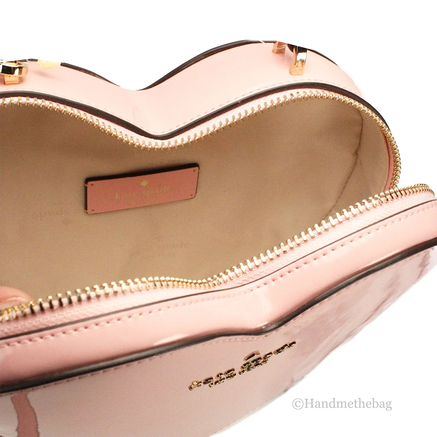 Patent Leather Top Handle Heart Crossbody Bag L35748