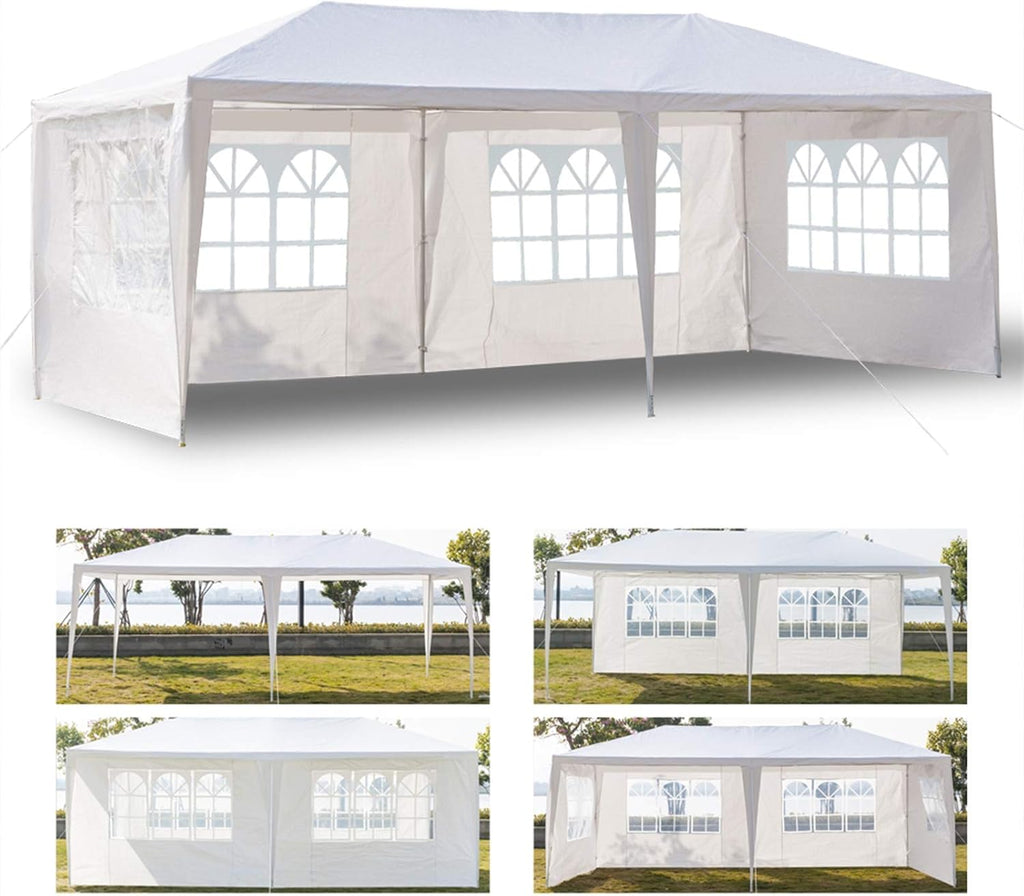 Outdoor Party Tent with Sidewalls and Windows, 10x20 U13894
