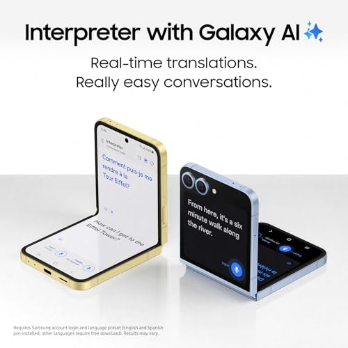 Galaxy Z Flip 6 AI Cell Phone, 256GB Unlocked Android Smartphone, Foldable Design C58927