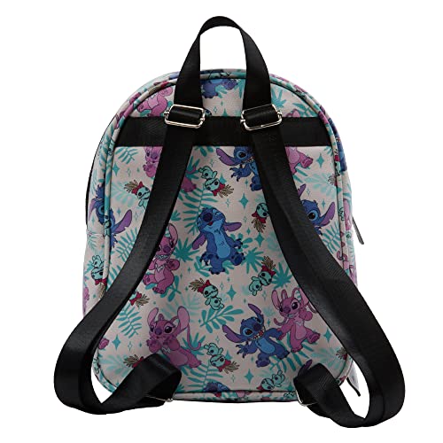 Mini Backpack Purse with Allover Print, 10.5 Inch, Faux Leather U4052