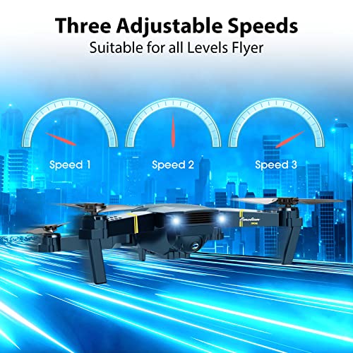 Foldable Camera Drone for Adults Kids, 1080P FPV, 2 Batteries J186818
