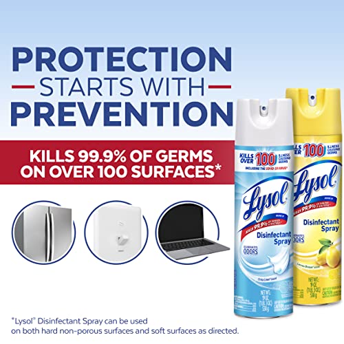 Disinfectant Spray, Lemon Breeze, 19 Fl Oz (Pack of 2) A383