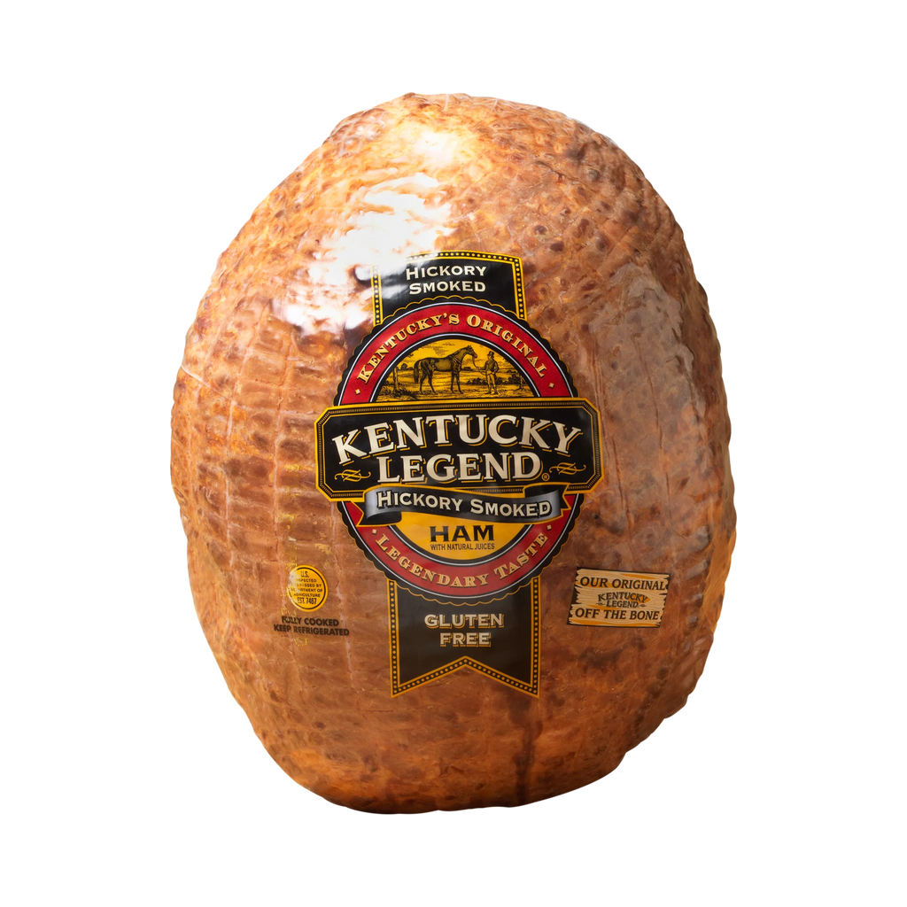 Kentucky Legend Whole Natural Juice Smoked Ham, Gluten-Free, 3 oz Serving Size, Packaged in Plastic