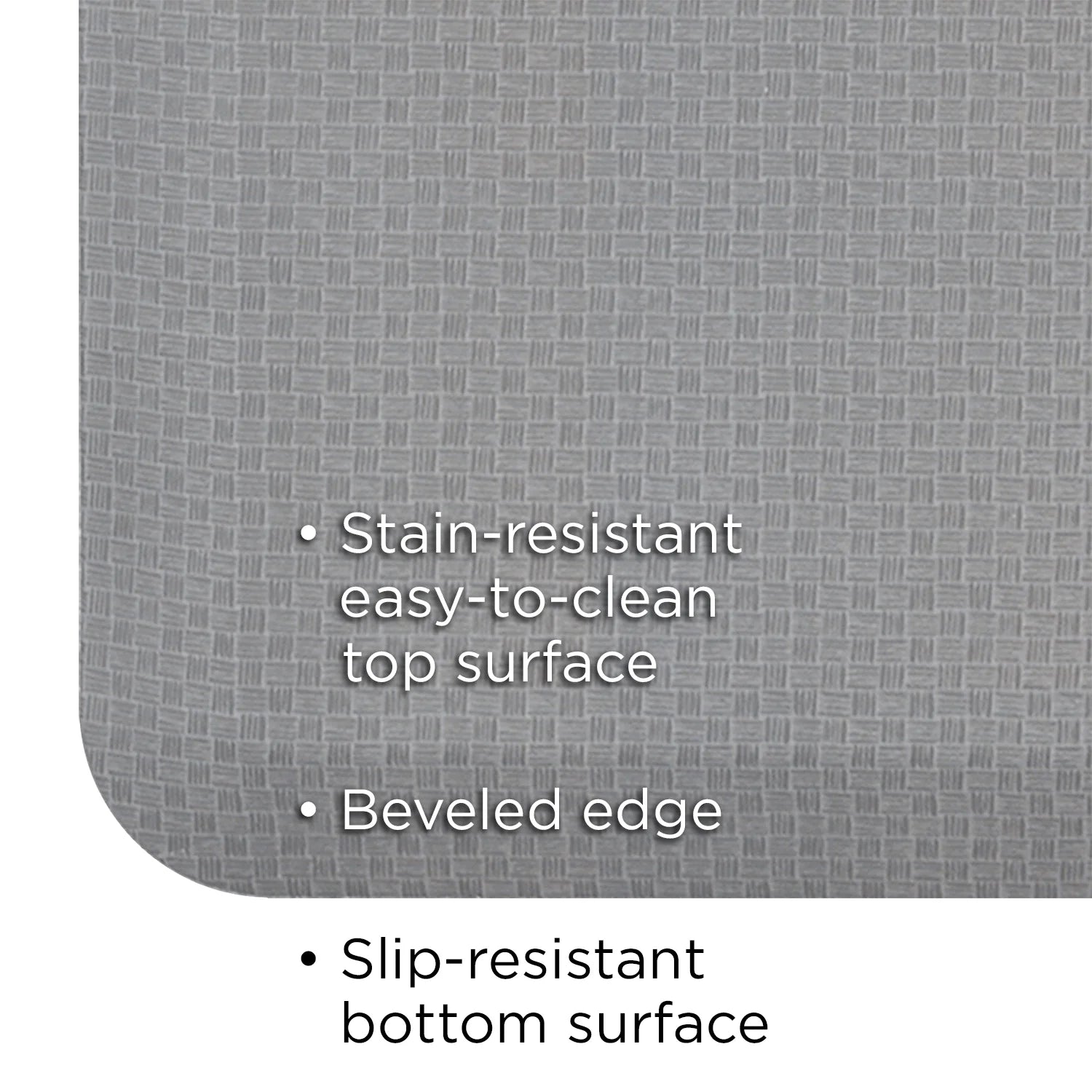Flatweave Kitchen Floor Mat, Light Gray, 20" x 30" H533965